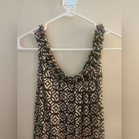 Sharagano Chain Link Neck Mini Dress - Picture 2 of 6